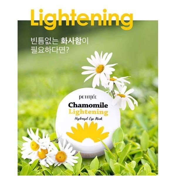 Petitfee Chamomile Lightening Hydrogel Eye Mask - 84g, 60 Stück, Aufhellende Augenpads