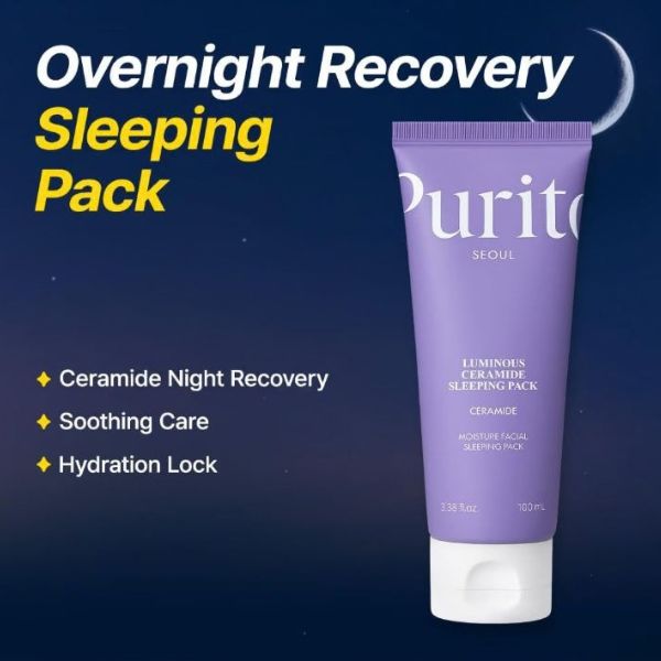 PURITO SEOUL Luminous Ceramide Sleeping Pack 100ml 5 PURITO SEOUL Luminous Ceramide Sleeping Pack benefits