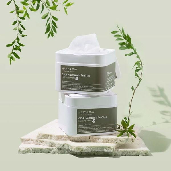 MARY & MAY CICA Houttuynia Tea Tree Calming Mask 30pcs - Maschere in tessuto 2 MARY & MAY CICA Houttuynia Tea Tree Calming Mask 30pcs - Maschere in tessuto