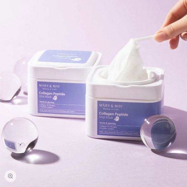 MARY & MAY Collagen Peptide Vital Mask 30pcs - Maschere in tessuto 2 MARY & MAY Collagen Peptide Vital Mask 30pcs - Maschere in tessuto
