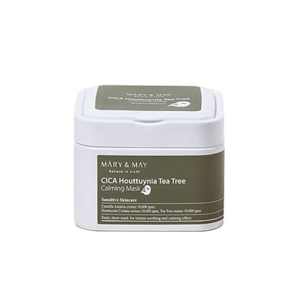 Tea Tree Oil: proprietà e benefici 9 MARY & MAY CICA Houttuynia Tea Tree Calming Mask 30pcs