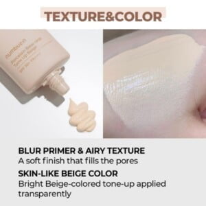 NUMBUZIN No.3 Porcelain Base-skip Tone Up Beige spf50+ pa++++ 50ml 15 NUMBUZIN No.3 Porcelain Base-skip Tone Up Beige spf50+ pa++++ 50ml - Fondotinta BB primer