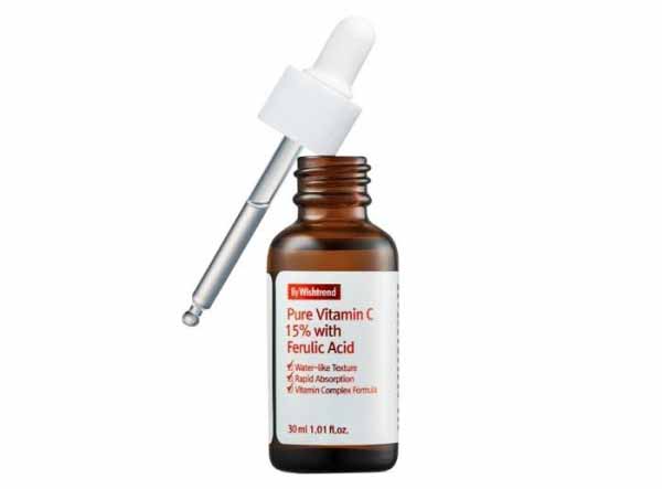 Vitamina C: effetti e benefici sulla pelle, la skincare pro-age 5 by wishtrend pure vitamin c 15 with ferulic acid 30 ml