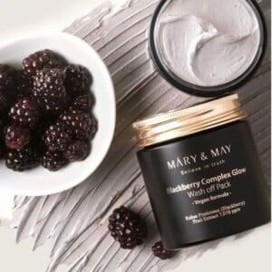 MARY & MAY Blackberry Complex Glow Wash off Pack 30g - Esfoliante viso a risciacquo