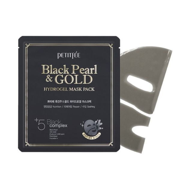PETITFEE Black Pearl & Gold Mask Pack 32g - Maschera Idrogel 1 PETITFEE Black Pearl & Gold Mask Pack 32g