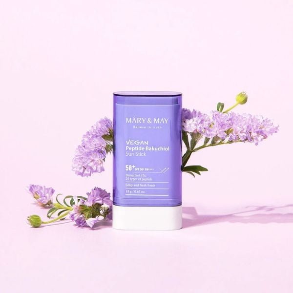 MARY & MAY Vegan Peptide Bakuchiol Sun Stick SPF50+ PA++++ 18g 3 MARY & MAY Vegan Peptide Bakuchiol Sun Stick SPF50+ PA++++ 18g - Stick solare