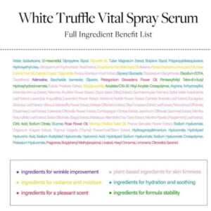 D'ALBA Italian White Truffle Vital Spray Serum inci
