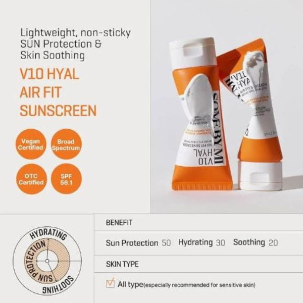 SOMEBYMI V10 HYAL Airfit Sunscreen SPF50+ 50ml 5 SOMEBYMI V10 HYAL Airfit Sunscreen SPF50+ vegan