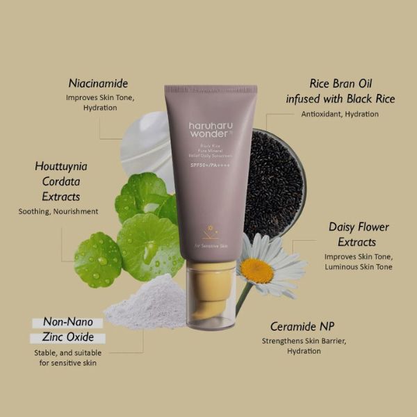HARUHARU WONDER Black Rice Pure Mineral Relief Daily Sunscreen SPF50+/PA++++ 50ml 4 HARUHARU WONDER Black Rice Pure Mineral Relief Daily Sunscreen SPF50+PA++++ ingredient