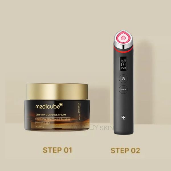 MEDICUBE Deep Vita C Capsule Cream 55g 4 MEDICUBE Deep Vita C Capsule Cream how to use