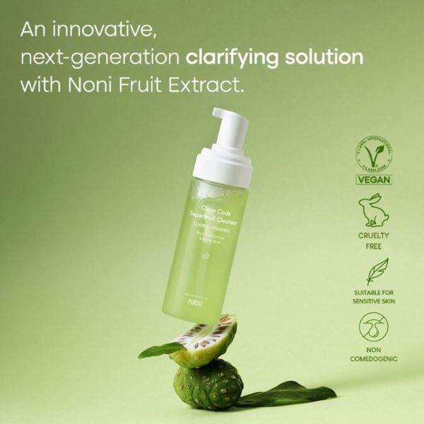 PURITO SEOUL Clear Code Superfruit Cleanser 150ml 5 PURITO SEOUL Clear Code Superfruit Cleanser vegan
