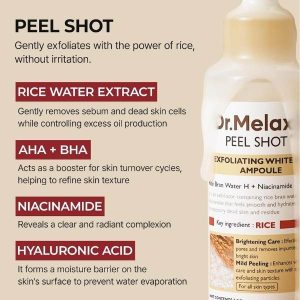 DR. MELAXIN Peel Shot Exfoliant White Rice Ampoule ingredients