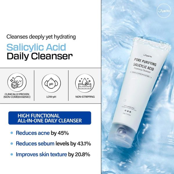 JUMISO Pore-Purifying Salicylic Acid Foaming Cleanser 120g 6 JUMISO Pore-Purifying Salicylic Acid Foaming Cleanser benefits