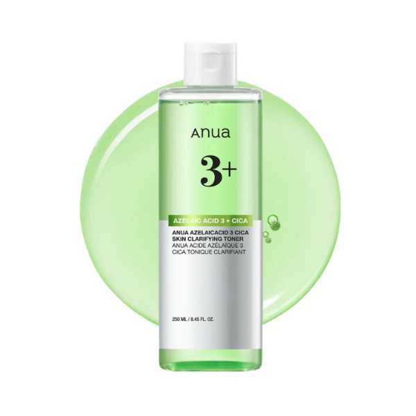 ANUA Azelaic Acid 3 Cica Skin Clarifying Toner 250ml 1 NUA Azelaic Acid 3 Cica Skin Clarifying Toner 250ml