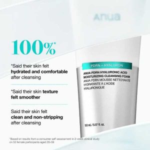 ANUA PDRN Hyaluronic Acid Moisturizing Cleansing Foam 150ml 12 ANUA PDRN Hyaluronic Acid Moisturizing Cleansing Foam benefits 2