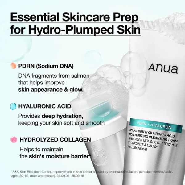 ANUA PDRN Hyaluronic Acid Moisturizing Cleansing Foam 150ml 5 ANUA PDRN Hyaluronic Acid Moisturizing Cleansing Foam ingredients