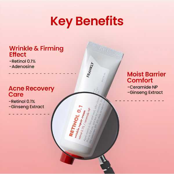 FRANKLY Retinol 0.1% Cream 30ml 6 FRANKLY Retinol 0.1% Cream benefits