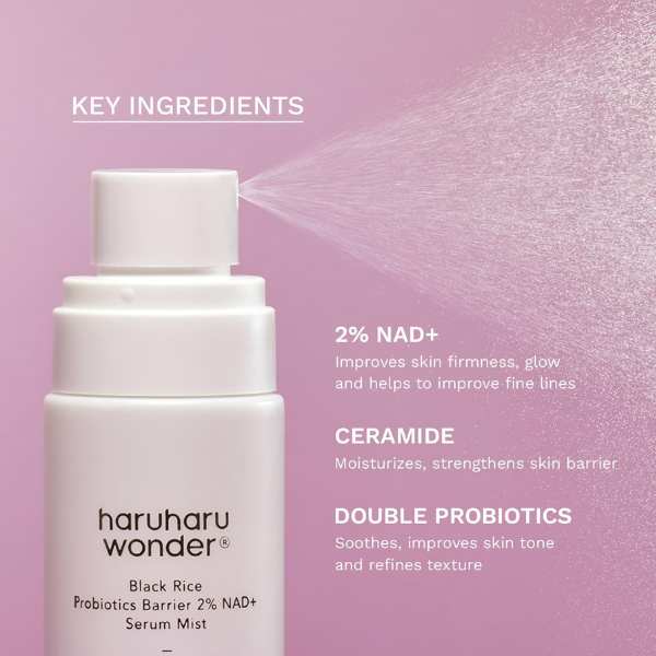 HARUHARU WONDER Black Rice Probiotics Barrier 2% NAD+ Serum Mist 80ml 4 HARUHARU WONDER Black Rice Probiotics Barrier 2% NAD+ Serum Mist ingredients