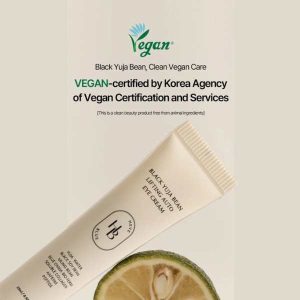 HEVEBLUE Black Yuja Bean Lifting Auto Eye Cream vegan