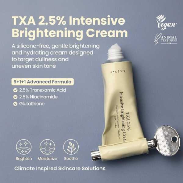 AXIS-Y TXA 2.5% Intensive Brightening Cream 50ml 5 AXIS-Y TXA 2.5% Intensive Brightening Cream vegan