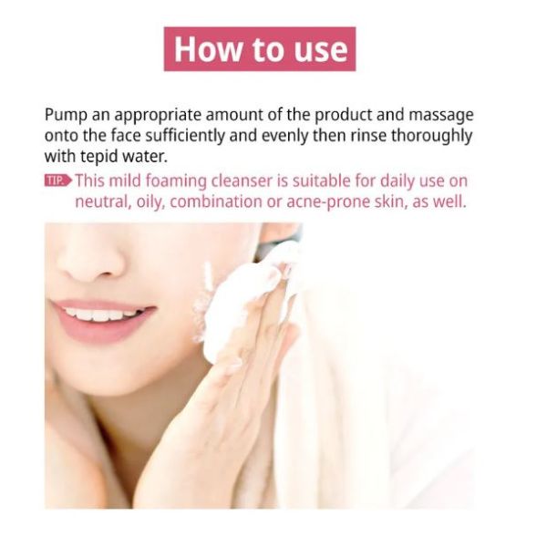 ZEROID Pimprove Foaming Cleanser 200ml 7 ZEROID Pimprove Foaming Cleanser use