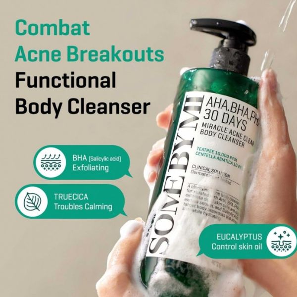 SOMEBYMI AHA-BHA-PHA 30 days Miracle Acne Body Cleanser 400g 3 SOMEBYMI AHA-BHA-PHA 30 days Miracle Acne Body Cleanser benefits