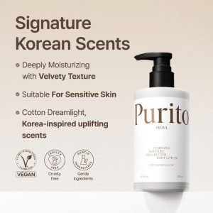 PURITO Luminous Moisture Shea Butter Body Lotion Cotton Dreamlight vegan