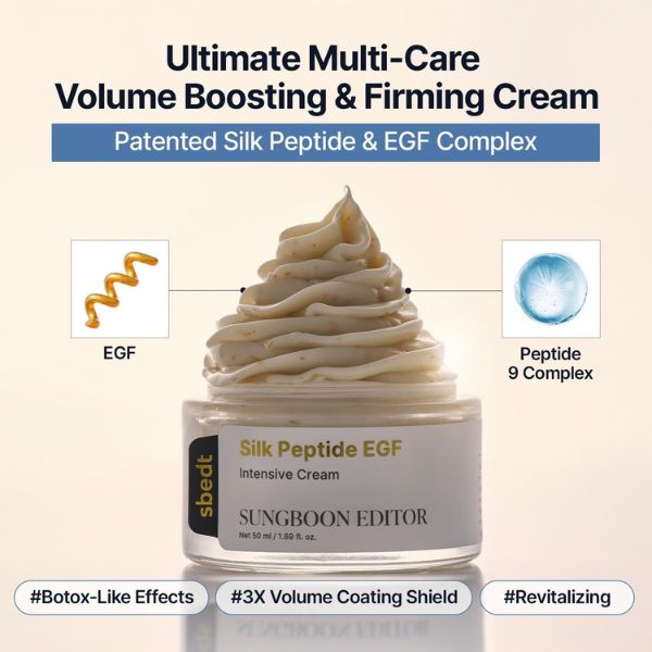 SUNGBOON EDITOR Silk Peptide EGF Intensive Cream 50ml 3 Sungboon Editor Silk Peptide EGF Intensive Cream benefits